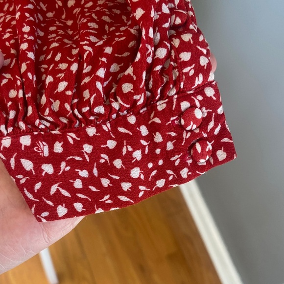 Madewell Kinston Side-Button Wrap Top in Park Picnic - Picture 9 of 11